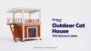 Show in main carousel: Frisco Outdoor Wooden Cat House with Balcony & Step Ladder, Brown slide 8 of 10