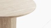Saga Round Pedestal Dining Table, Travertine, 55in | Interior Icons