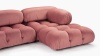 Belia Sectional - Belia Large Sectional, Left Corner, Blush Pink Velvet