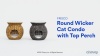 Show in main carousel: Frisco Round Wicker Cat Condo with Top Perch, Natural slide 5 of 6