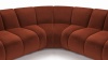 River - River Sectional, Large Right Corner, Russet Plush Velvet