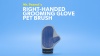 Show in main carousel: Mr. Peanut's Right-Handed Grooming Glove Pet Brush, Blue slide 2 of 3