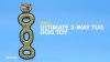 Show in main carousel: Tuffy's Ultimate 3-Way Tug Squeaky Plush Dog Toy, Pink Leopard slide 9 of 10