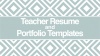 Teaching Portfolio Template - Blue