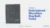 Show in main carousel: Frisco Embroidered Bones Microfiber Dog Bath Towel, Gray, Large slide 6 of 7