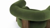 Liv - Liv Lounge Chair, Lichen Plush Velvet and Walnut