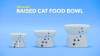 Show in main carousel: Necoichi Ceramic Elevated Cat Food Bowl, White Paw Print, 1-cup slide 10 of 13