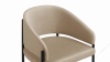 Esme - Esme Dining Chair, Latte Vegan Suede and Black