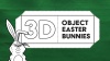 3D Object Easter Bunny Templates
