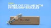 Show in main carousel: Pettsie Heart Cotton Breakaway Cat Collar with Friendship Bracelet, Pink, 8 to 11-in neck, 3/8-in wide slide 7 of 8