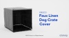 Show in main carousel: Frisco Faux Linen Dog Crate Cover, Brown, 42in slide 7 of 8