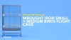 Show in main carousel: Prevue Pet Products Wrought Iron Small & Medium Birds Flight Cage, Black Hammertone slide 10 of 11