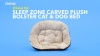 Show in main carousel: Ethical Pet Sleep Zone Carved Plush Bolster Cat & Dog Bed, Chocolate, 32-in slide 3 of 4