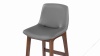 LeBlanc - LeBlanc Counter Stool, Glacier Gray Vegan Leather and Walnut