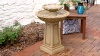 Show in main carousel: Sunnydaze Decor 2-Tier Beveled Flower Birdbath Water Fountain slide 10 of 10