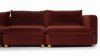 Morrell - Morrell Four Seater Sofa, Garnet Velvet