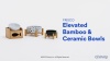 Show in main carousel: Frisco Elevated Non-Skid Ceramic Bowl & Bamboo Storage, White, Small: 1 cup slide 8 of 9