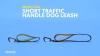 Show in main carousel: Mighty Paw Nylon Reflective Short Dog Leash, Grey & Green, 2.5-ft long, 1-in wide slide 9 of 10