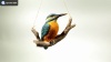 Show in main carousel: Hi-Line Gift 5.12-in Hanging Kingfisher On A Branch Outdoor Decor slide 8 of 8