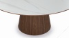 Cella - Cella Dining Table, White Ceramic and Walnut, 63in