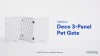 Show in main carousel: Frisco Deco Horizontal Lines 3-Panel Dog Gate, 24-in, White slide 6 of 7