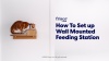 Show in main carousel: Frisco Wall Mounted Cat Feeding Station with Stainless Steel Bowls slide 10 of 11