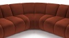 River - River Sectional, Large Left Corner, Russet Plush Velvet