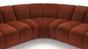 River - River Sectional, Large Left Corner, Russet Plush Velvet