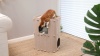 Show in main carousel: FUKUMARU 2-Story 23.6-in Felt Cat Condo & Cave, Beige, Large slide 9 of 10