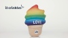 Show in main carousel: Huxley & Kent Dog Power Plush Fro-Yo Pride Cone Dog Toy, Rainbow, Large slide 8 of 8