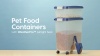 Show in main carousel: IRIS 2-Piece WeatherPro Airtight Stackable Dog, Cat & Bird Food Storage Container Combo & Treat Box, Clear/Navy, 35-lb slide 11 of 12