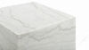 Plinth - Plinth Short Side Table, White Marble