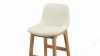 LeBlanc - LeBlanc Bar Stool, Eggshell Vegan Leather and Natural Ash