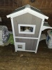 Show in main carousel: Petscosset Outdoor Wooden Two-Story Cat House with Openable Roof, Gray slide 10 of 11