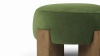 Liv - Liv Ottoman, Lichen Plush Velvet and Walnut