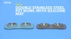 Show in main carousel: Frisco Double Stainless Steel Pet Bowl with Silicone Mat, Teal, Small: 1.5 cup slide 7 of 8