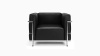 Corbusier Chair - Corbusier Grand Modele Lounge Chair, Midnight Black Premium Leather
