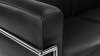 Corbusier - Corbusier Grand Modele Two Seater Sofa, Midnight Black Premium Leather
