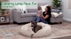 Show in main carousel: FurHaven Calming Cuddler Long Fur Donut Bolster Dog Bed, Mist Gray, Large slide 9 of 10