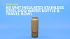 Show in main carousel: KONG H2O K9 UNIT Insulated Stainless Steel Dog Water Bottle & Travel Bowl, Shadow Black, 25-oz slide 3 of 4