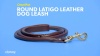 Show in main carousel: OmniPet Round Latigo Leather Dog Leash, Black, 4-ft  slide 2 of 2
