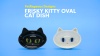 Show in main carousel: PetRageous Designs Frisky Kitty Oval Cat Dish, White, 0.66-cup slide 7 of 8