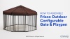Show in main carousel: Frisco Outdoor Galvanized Steel 8-Panel Configurable Gate & Playpen with Oxford Roof, 30-in slide 10 of 11