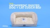 Show in main carousel: Serta Quilted Orthopedic Bolster Dog Bed with Removable Cover, Mocha, Petite slide 4 of 6