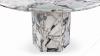 Saga - Saga Round Dining Table, Modellato Marble, 55in