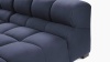 Tufted - Tufted Sectional, Small, Right Chaise, Royal Blue Wool