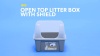 Show in main carousel: IRIS Open Top Cat Litter Box with Scatter Shield, Navy, Large slide 10 of 13