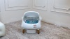 Show in main carousel: YIZFERN Open-Top Self Cleaning Cat Litter Box, White/Gray, 22-in slide 10 of 10
