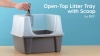 Show in main carousel: IRIS Large Cat Litter Box with Scatter Shield & Scoop, Light Gray slide 9 of 10