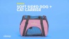 Show in main carousel: Zampa Soft-Sided Airline-Approved Dog & Cat Carrier Bag, Pink, Small slide 7 of 8